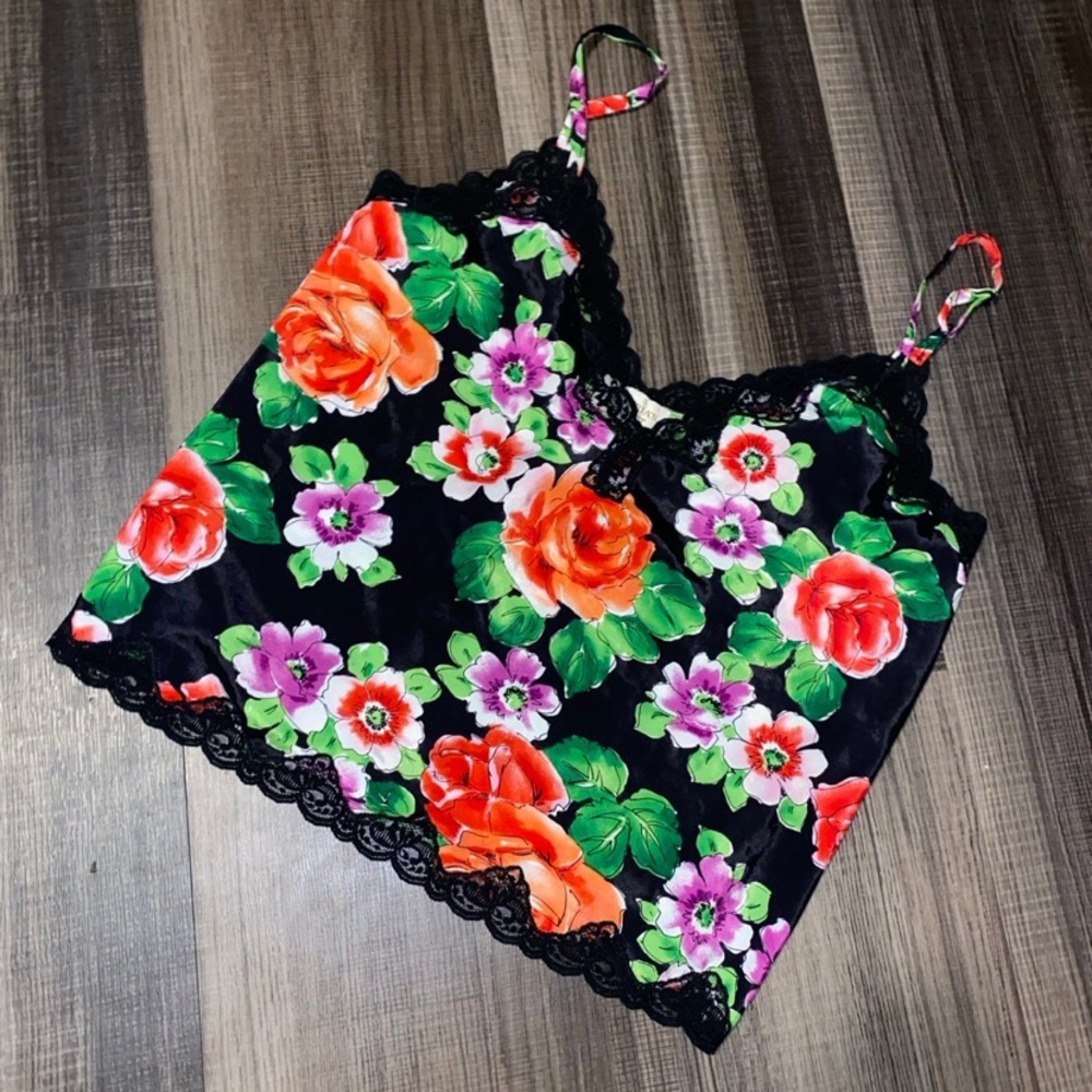 Vs pink floral slip vintage - Picture 1 of 9